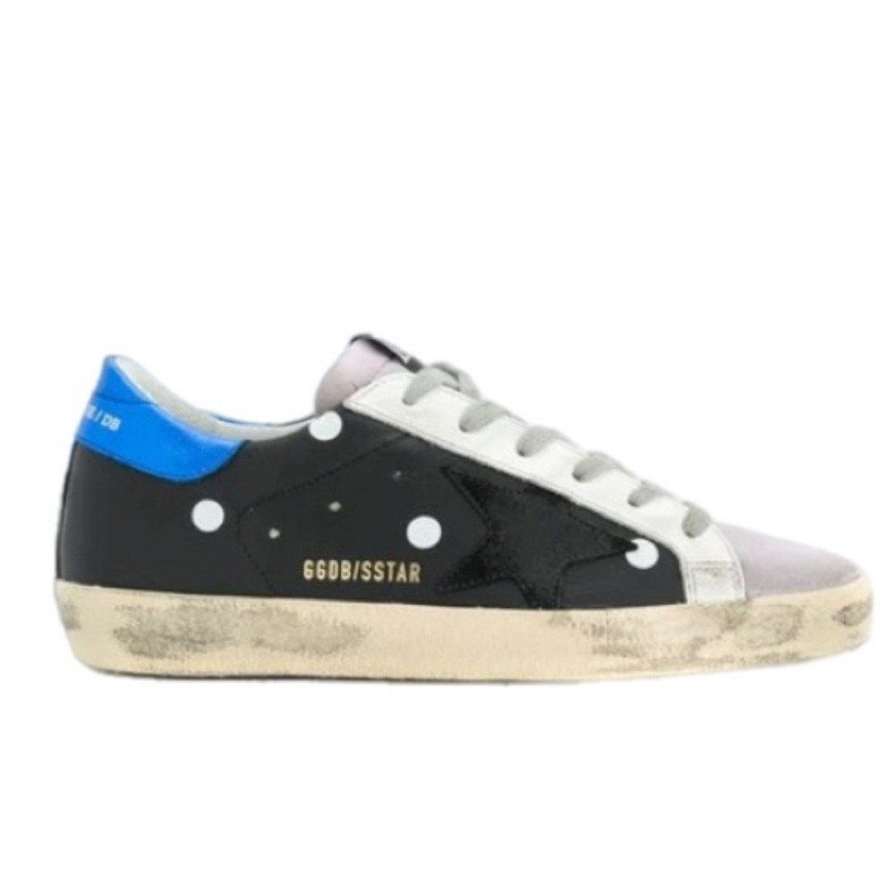 Golden Goose Black and White Polka Dot Sneakers
